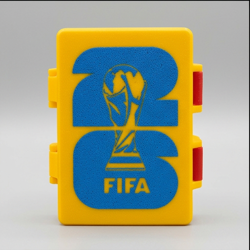 Caja 3D Mundialista Personalizada amarilla y azul AUROS