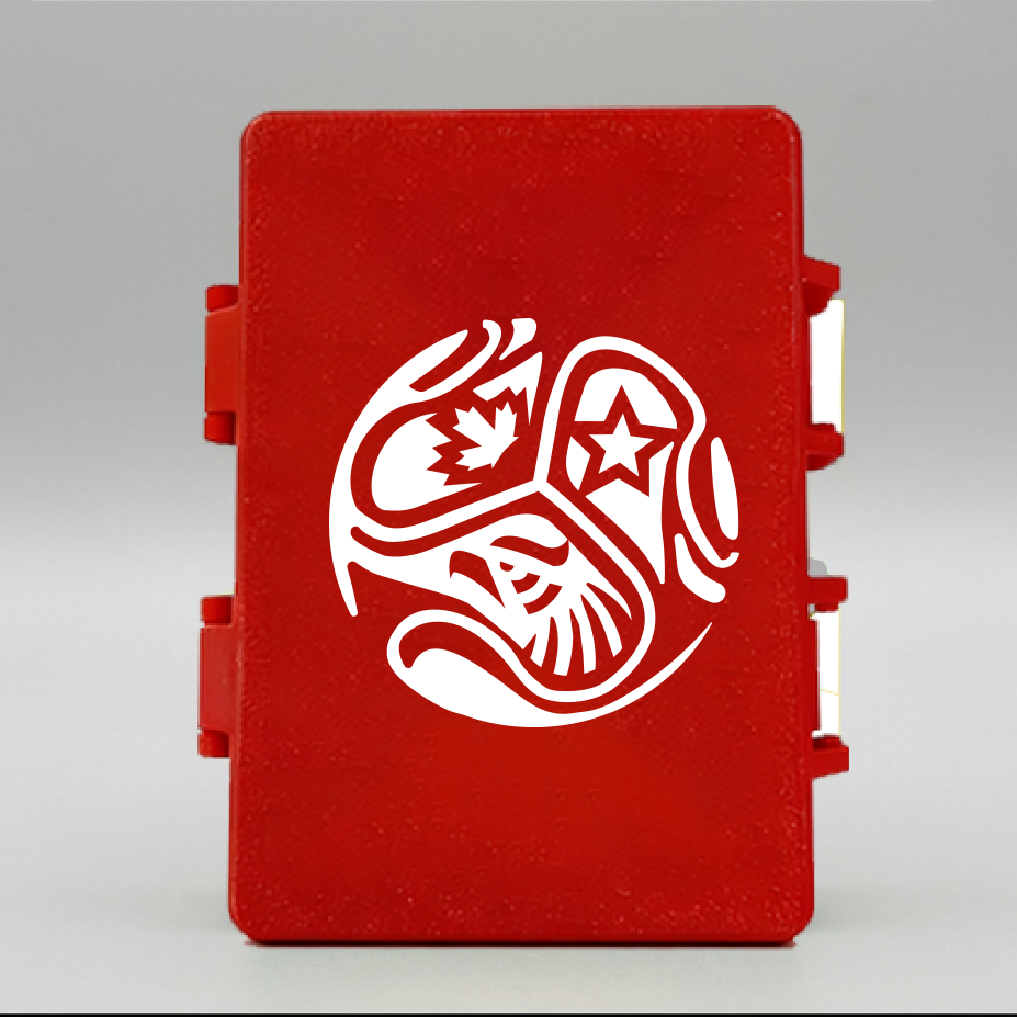 Caja 3D Mundialista Roja para Láminas de Fútbol | AUROS