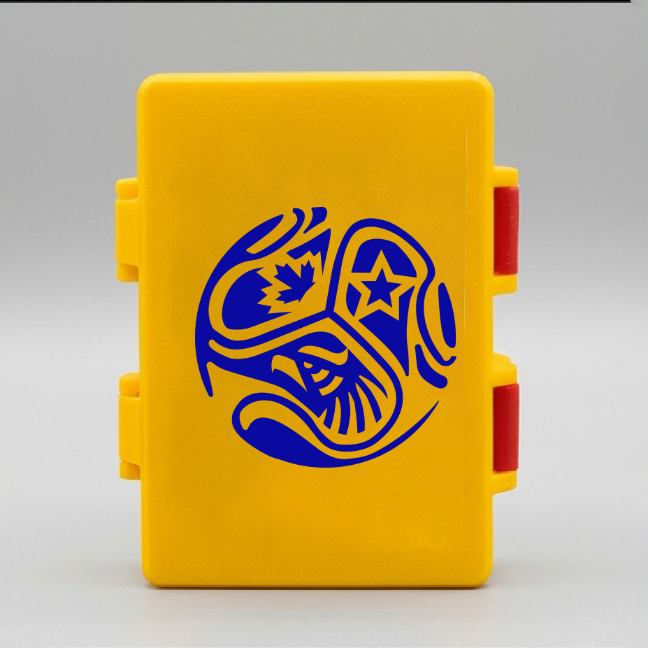 Caja 3D Mundialista Amarilla para Láminas de Fútbol | AUROS