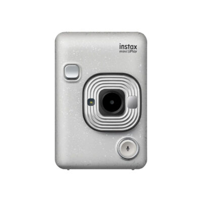 Cámara Instax Mini LiPlay Fujifilm Stone White blanca para fotografía instantánea en AUROS Colombia
