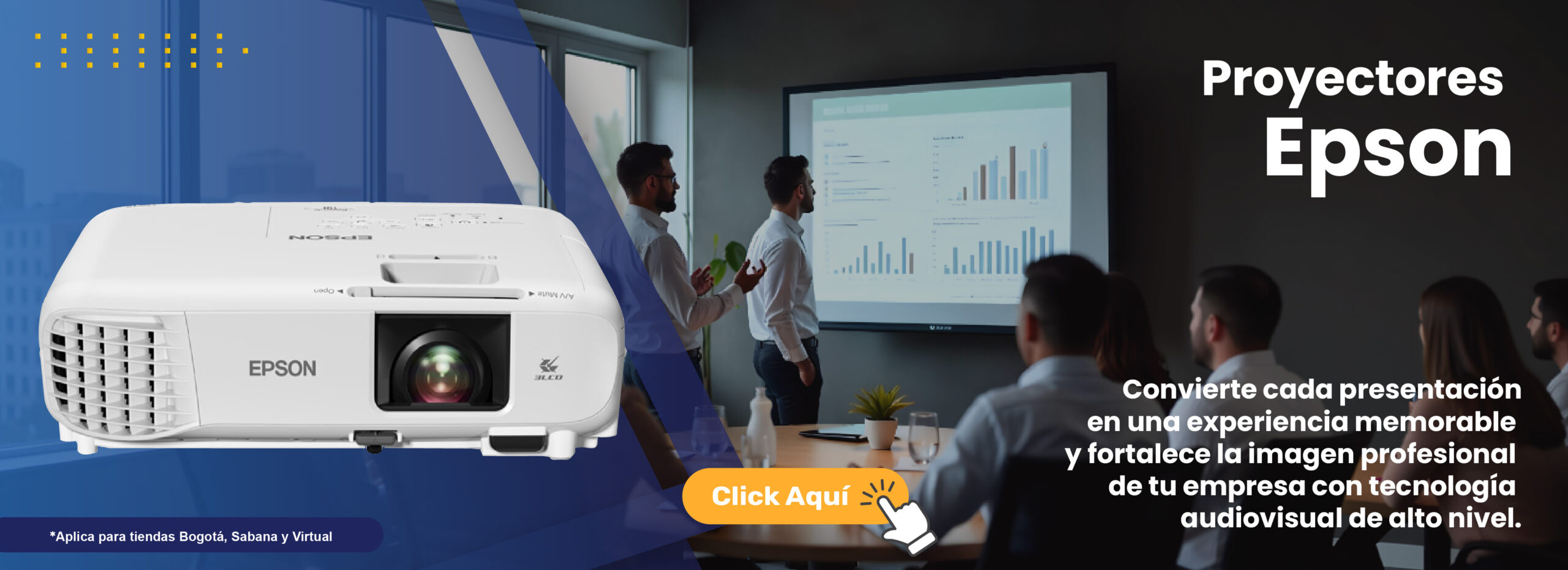Proyector Epson para presentaciones empresariales y espacios profesionales